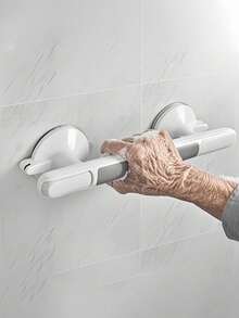 No Drill Bathroom Grab Bar, Anti-Slip Bathtub Handle, High Strength Plastic Material, Suitable For Bathroom, Kitchen, Living Room - Prevent Elderly Falls, Easy Installation On Tile, Glass, Hard Plastic Surfaces - For Elderly And Disabled, Bathroom Safety Handrail, Provide Support For Seniors, Stylish Design - Multicolor - View 8