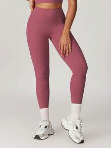 MASKERT 2Pcs Women's Sports Pants, Yoga Pants, Sports Pants, Casual Pants, Fitness Pants, Yoga Pants, Running Pants, High Elasticity Sports Pants, Comfortable And Skin Friendly - 黑色+藕粉紅色 - 查看 6