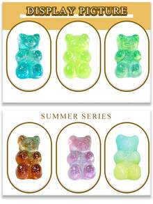 22 pezzi Set di decorazioni per scarpe a tema orsetto di cristallo - Adatto per decorare ciabatte e sandali - Realizzato in materiale PVC - Ideale per regali di Natale, Ognissanti, feste di compleanno - Accessori per scarpe fai-da-te, decorazioni per scarpe a tema orsetto carino, applicabile a scarpe, bracciali, borse e accessori - Materiale PVC, perfettamente adatto per sneaker, sandali e borse da spiaggia - Regali ideali per compleanni, Natale e San Valentino - Multicolore - Visualizzare 6