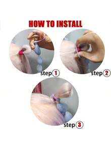 24inch Handmade Bubble Braid Wig, Long Braided Wig - Multicolor - View 7