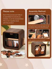 1件定制手摇式相册，个性化翻页动画相框，带灯光，机械相册，家居装饰，迷你翻页相框，生日、周年纪念日、情人节、母亲节、父亲节、圣诞节礼物，送给父母、情侣、家人，时尚、高品质、色彩缤纷、现代，送给她的理想礼物 - 客製化日期和圖片 - 查看 5