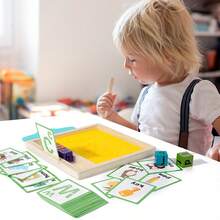 Montessori Early Education Alphabet Puzzle Toys, Children's Enlightenment Cognitive Learning Sand Painting Set