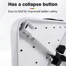 Rigogo Heavy Duty Steel Step Stool | Foldable Platform Ladder With Non-Slip Pads For Kitchen, Bathroom, Office | Stable Seat & Step For Adults & Kids - Multi-Functional Small Stool  KESLSS-1~4XE-UK - White - View 7