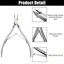 1 Set Stainless Steel Nail Clipper, Cuticle Remover And Nail File - Manicure Tool Kit - Multicolor - View 11