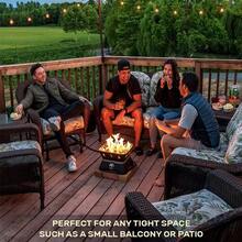 Firebowl 805 Firecube 14 Portable Square Smokel Propane Fire Pit Outdoor Gas Fire Pit With Cover And Carry Kit Lava Rocks 58 000 BTU Black - màu đen - Xem 5