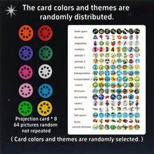 1 Set Of Children's Projection Flashlight Toys, Slideshow Lighting Flashlight, Puzzle And Early Education Fun Creativity