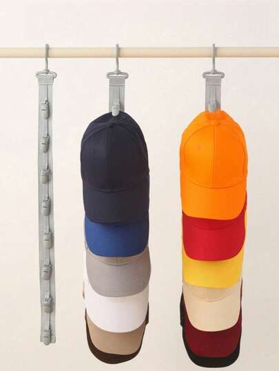 1/2 piezas Accesorio de almacenamiento de sombreros para uso doméstico, ahorro de espacio, clip de pared para gorras de béisbol, armario de dormitorio estudiantil, sin perforación de agujeros, gancho de puerta