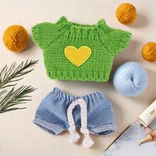 17厘米二代拉布布坐姿派对爱心毛衣+牛仔裤服装吊坠，玩偶服装 - 彩色 - 查看 21