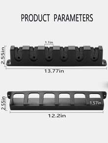 6-Hole Vertical Wall-Mounted Fishing Rod Holder, Lure Fishing Rod Storage Rack, Fishing Pole Display And Collection Shelf - Multicolor - View 4