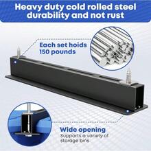 R-tidor de almacenamiento para contenedores de teco estantes de almacenamiento para cocera estantes de almacenamiento reentes para cocera anco austable negro 3 uegos para 2 - 3juegospara2contenedores - Ver 5