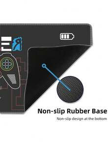 Alfombrilla de ratón para juegos, cubierta de escritorio, alfombrilla de ratón de mesa completa, base de goma antideslizante XXL, con bordes cosidos, adecuada para el hogar, la oficina y el escritorio (gamepad de una mano) - Multicolor - Ver 7