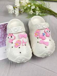 8pcs Cute Cartoon Animal Shoe Charms Set, Detachable PVC Decorations, Creative Street Style Accessories, Perfect Christmas Gift - Multicolor - View 4