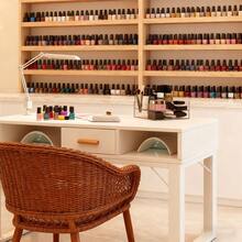 Mesa Para Manicura Estación Pedicure Spa Con Cajones Movible - Blanco - Ver 1