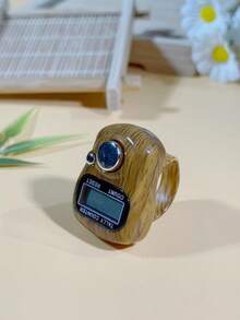 خاتم إلكتروني بنمط خشبي جديد، عداد مسبحة إلكتروني عالي الجودة بتصميم نمط حبوب الخشب، مناسب للرجال والنساء، للاستخدام اليومي والأغراض التجارية وشهر رمضان والمناسبات، شاشة رقمية متعددة الأغراض لتخفيف التوتر، قابل للاستخدام في العد للصلاة والأغراض التجارية والمنزلية، متوفر بألوان متعددة - متعدد الألوان - مشاهدة 5