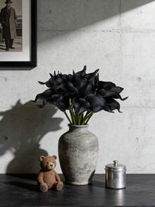 50pcs/30pcs/20pcs/10pcs/22pcs/18pcs/5pcs/1pc Black Artificial Flowers, Silk Calla Lily, Suitable For Wedding Decoration, Bridal Bouquet, Corsage, Party Decor, Gift Wrapping, Restaurant Centerpiece - Multicolor - View 6