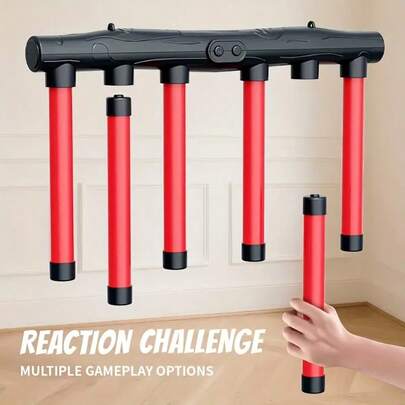 Quick Reaction Training Batons - Reflex Tester With Speed Measurement For Hand-Eye Coordination, Dexterity Drills - Ideal For, S, Martial Arts, For Hool Training & Parties