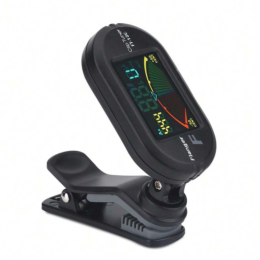 Flanger FT-12C Colorful Screen Tuner with Clip Mount for Guitar Bass Ukulele Violin - Negro - Ver 1