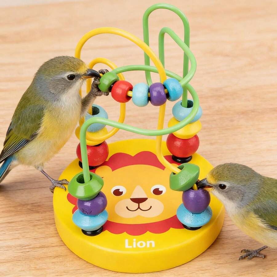 这款鹦鹉训练玩具兼具美观与趣味！色彩缤纷的马卡龙色珠子沿着蜿蜒的轨道排列。鸟儿可以用喙拨动珠子，锻炼喙的灵活性，还可以用爪子解锁轨道。这款小巧的互动玩具可以放在阳台鸟笼旁，让鸟儿在玩耍的同时练习各种技能。 - 彩色 - 查看 1