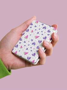 1 pieza Espejo de mano plegable de estilo campestre, espejo de vanidad portátil y ligero, de cuero de PU duradero, adecuado para todas las ocasiones y personas, espejo de bolsillo plegable cuadrado - Multicolor - Ver 6