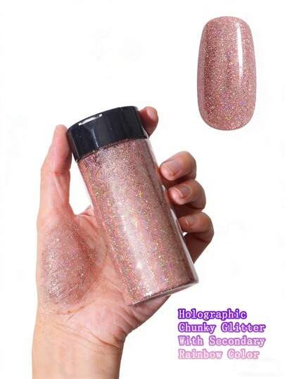 80g/2.85oz Brillo ultrafinohologrfico, Lentejuelas de brillo de resina de 1/128", Adecuado para tumblers, manualidades de resina, slime, arte de uñas, decoraciones navideñas, adornos navideños para uñas