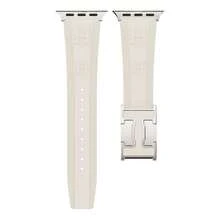 CRAZYGRASS Soft And Versatile Men's Silicone Watch Band, Simple And Easy To Match, With A Magnetic Clasp And Waterproof Design. Suitable For Apple Watch Sport Bands, Compatible With 44mm/45mm/46mm/49mm Sizes, Designed For Apple Watch Series 9/8/7/6/5/4/3/2/1/SE/Ultra. - trắng - Xem 9