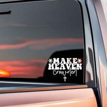 Hình dán xe hơi bằng vinyl | Hãy làm cho Thiên đường đông đúc | Hình dán xe hơi Cơ đốc giáo dễ thương | Hình dán trang trí cốc cà phê/gương/ly/xe hơi - Một cỡ - Xem 4