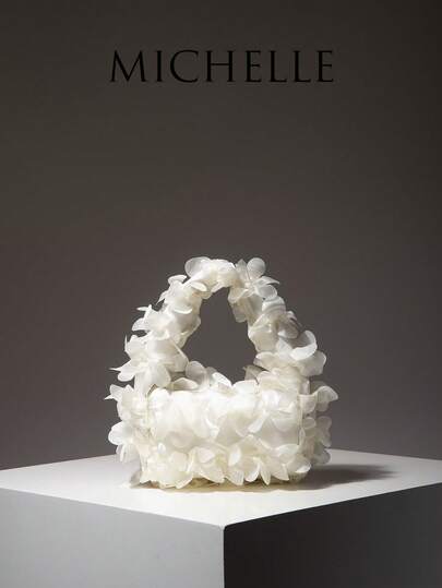 Floral Pattern Women's Handbag, Bridal Party Bag, Ball Gown Accessory, Wedding Supplies, Elegant Ladies Handbag, Women's Christmas/Valentine's Day Gift (Random Pattern)