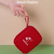 2pcs/1pc First Aid Bag, Medical Supply Organizer, Portable Mini Travel Medicine Box, Outdoor Emergency Medical Kit, Emergency Rescue Bag, Large/Small Size Medicine Storage Pouch, Medical Box, Home Fabric Medical Organizer, Medicine Storage Bag, Anti-Epidemic Bag, Travel First Aid Kit