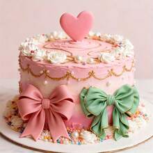 1个巴洛克风格蝴蝶结造型硅胶模具，DIY蛋糕烘焙巧克力硅胶模具，环氧树脂粘土DIY模具，适合情人节