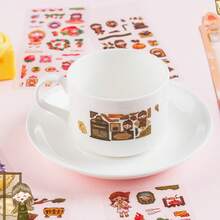 OBOVAY 一套宠物星球系列透明贴纸，防水PVC材质，创意DIY文具贴纸，卡通可爱贴纸，公主主题包装装饰贴纸，笔记本装饰材料套装 - 彩色 - 查看 5