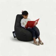 - Silln Pera para Nios Cmodo y moldeable Relleno de Perlas de Unicel Perfecto como rea Infantil 75x65 Resistente Acabado Tipo Nylon Color Fucsia - Negro - Ver 2