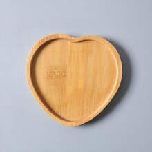 1pc Multi-Functional Wooden Tray With Star And Heart Patterns, Can Be Used As Jewelry Dish, Jewelry Tray, Necklace Tray, Ring Dish, Key Bowl, Decorative Plate, Ideal For Kitchen, Dining Room, Bedroom Decor, And Valentine's Day Gift For Women - Multicolor - View 1