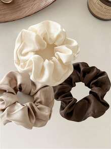 10个/套 优雅复古缎面发圈，柔软面料，抓力轻柔，不留痕迹，适合日常使用、运动、旅行和发型造型（可选1/3/5/10个装） - 彩色 - 查看 20