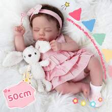 zxr Reborn Muñeca de Silicona Juguete Realista de 50 cm Muñeca Niña Reborn Cuerpo Completo Realista Regalos de Juguete Suaves y Realistas para Niños a Partir de 3 Años121 - como en la foto - Ver 3