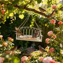 1个耐候鸟秋千栖架玩具，鸟笼支架，适用于户外阳台、花园，节日礼物（夏季、父亲节）——经久耐用，是观鸟和户外宠物娱乐的理想之选，也是花园宠物和户外爱好者的必备礼物。#户外鸟类护理 #花园宠物 #节日礼物 #观鸟配件 #耐用鸟类玩具