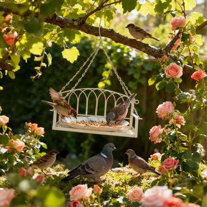 1 st väderbeständig fågelgunga, fågelbursstativ, lämplig för utomhusbalkong, trädgård, julklapp (sommar, fars dag) - hållbar och långvarig, perfekt för fågelskådning och utomhusunderhållning av husdjur, även en måste-ha-present för trädgårdsdjur och friluftsentusiaster. #Utomhusfågelvård #Trädgårdsdjur #Julklappar #Fågelskådningstillbehör #Hållbara fågelleksaker