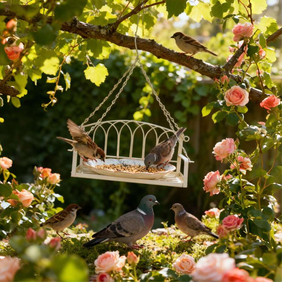 1个耐候鸟秋千栖架玩具，鸟笼支架，适用于户外阳台、花园，节日礼物（夏季、父亲节）——经久耐用，是观鸟和户外宠物娱乐的理想之选，也是花园宠物和户外爱好者的必备礼物。#户外鸟类护理 #花园宠物 #节日礼物 #观鸟配件 #耐用鸟类玩具