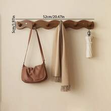 1pc Wave-Shaped Wall Mounted Hanger, No Drilling Required, Entryway Key Organizer, Creative Hanging Hook, Bedroom Over-The-Door Wave Hanger, Wallmount, Key Holder Rack - متعدد الألوان - مشاهدة 8