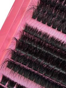 265 pièces Faux cils en amas D Curl Fluffy 80D+100D+120D Faux cils individuels épais en amas Rallonges de cils en amas D Curl 10-18 mm Longueurs mixtes Cils volume dramatique, Amas de cils, Faux cils individuels, Cils, Faux cils - D - Voir 3