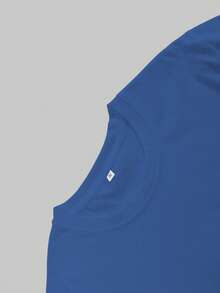 Men's New Fashion Hip Hop Printed T-Shirt - Blue - View 4