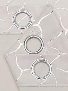 1 件米白色天鹅绒箔片天鹅窗帘，现代风格，透光，顶部挂环，适用于卧室/客厅/办公室、别墅窗户装饰/竖款，面料柔软，适合各种节日，带孔眼，隔热/隐私保护，适用于卧室、客厅、室外门口。 - 乳白色 - 查看 10