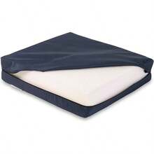 QSCDMI Seat Cushion for Wheelchairs Mobility Scooters Office and Kitchen Chairs or Car Seats to Add Support and Comfort while Reducing Pressure and Stress on Back 2 inches thick 16 x 18 Navy Blue - 4 pulgadas de espesor - Ver 3