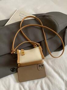 Kids Metal Buckle Design Fashionable Versatile Crossbody Bag