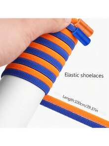 Elastic No Tie Shoelaces, Slouchy Unisex Sneaker Laces Buckle Fastener, Flat/Round Shoelaces Strings,Shoe,Spring Summer Picks,Brides Maid Gifts,Room,Bedroom Decor,Beach,Travel,For Men,For Women,Vacation,Women's Day,Travel Essentials,Wedding Favours,Y2k,Bedroom,Car Accessories Women,Kitchen Decor,Cute Stuff - Multicolor - View 6