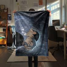 Alien Stage Anime Theme Printed Plush Blanket Four Seasons Soft Comfortable Blanket Suitable For Bedroom Bed Sofa Nap Warm Blanket Home Blanket Home Decoration Holiday Birthday Gift Christmas Gift HTL1228, Bedroom Accessories, Fun Patterns, Modern Design, Comfortable Fabric, Durable Material, Decorative Throw Blanket - 彩色 - 查看 13