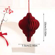 1pc 16 Styles Red Chinese Lantern, Honeycomb Folding Paper Lantern, Chinese New Year Decoration Lantern, Spring Festival Celebration Decor, Non-Electric, Wedding Lantern, Wall Hanging, Festival Party Room Decor, Chinese New Year Gift - Multicolor - View 21