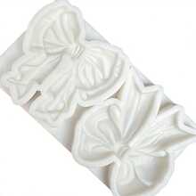 1个巴洛克风格蝴蝶结造型硅胶模具，DIY蛋糕烘焙巧克力硅胶模具，环氧树脂粘土DIY模具，适合情人节