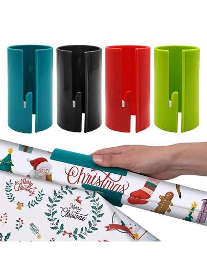 Casavie Sliding Wrapping Paper Cutter – 3/5-Piece Roll Gift Wrap Cutter Set, Portable Christmas & Birthday Wrapping Paper Slicer, Easy Slide Cutting Tool For Holiday Packaging, Parties, Home & Commercial Use, Durable Material, Glossy Finish