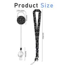 1pc (Lanyard + Badge Clip) Minimalist Leopard Print Pattern Lanyard For Nurse Office ID Badge, Versatile Detachable Nurse ID Badge Holder, Retractable Badge Reel With Rotating Clip, Office Name Card Holder, Medical Assistant Badge Accessory, Suitable For Nurses, Teachers, Students, Youths, Office Workers (Leopard Print Series) - Multicolor - View 2