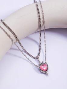 Heart And Sword Necklace Unique Couple Necklaces Silvery Golded Necklace Couple Jewelry Christmas And Valentine's Day Gifts - Heart-shaped Pendant Necklace - View 11